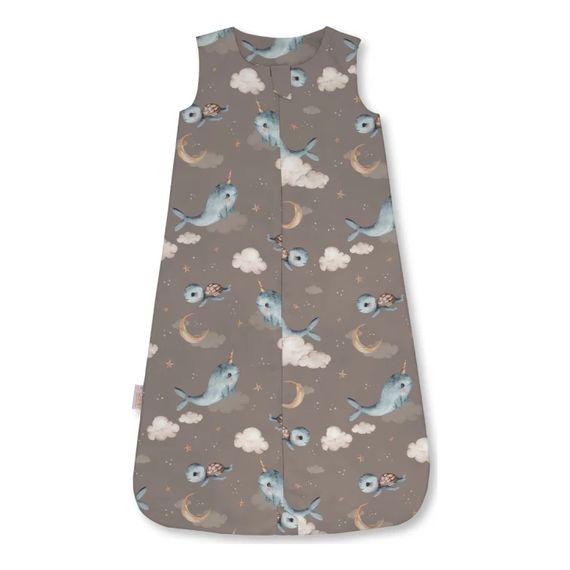 Waldin Bamboo Baby Sleeping Bag 0.5 TOG 6-18 Months Whales Brown, Rozmiar: 6-18m, Rodzaj: 0.5 tog, Kolor: Brown, image 