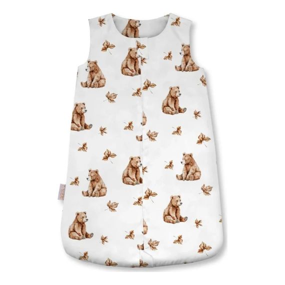 Waldin bambusový spací pytel pro miminka 1.5 tog 0-6 měs. Medvídci White, Rozmiar: 0-6m, Rodzaj: 1.5 tog, Kolor: White