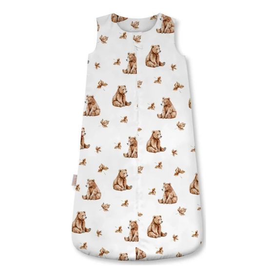 Waldin Bamboo Baby Sleeping Bag 1.5 TOG 6-18 Months Teddy Bears White, Rozmiar: 6-18m, Rodzaj: 1.5 tog, Kolor: White, image 
