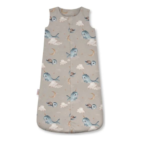 Waldin bambusový spací pytel pro miminka 1.5 tog 6-18 měs. Velryby Dark Beige, Rozmiar: 6-18m, Rodzaj: 1.5 tog, Kolor: Dark Beige