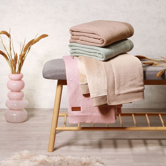 BabyOno kocyk bawełniany z flanelowym podszyciem szałwiowy, image , 5 image