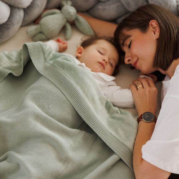 BabyOno kocyk bawełniany z flanelowym podszyciem szałwiowy, image , 8 image