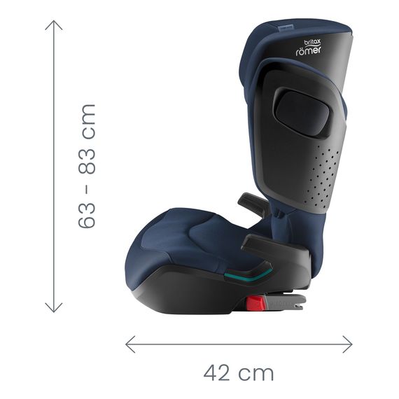 Britax Romer Kidfix M i-Size - autosedačka pro starší děti (100-150 cm | 15-36 kg | 3,5-12 let), Kolor: Style - Night Blue, 7 zdjęcie