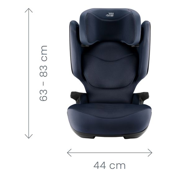 Britax Romer Kidfix M i-Size - autosedačka pro starší děti (100-150 cm | 15-36 kg | 3,5-12 let), Kolor: Style - Night Blue, 8 zdjęcie
