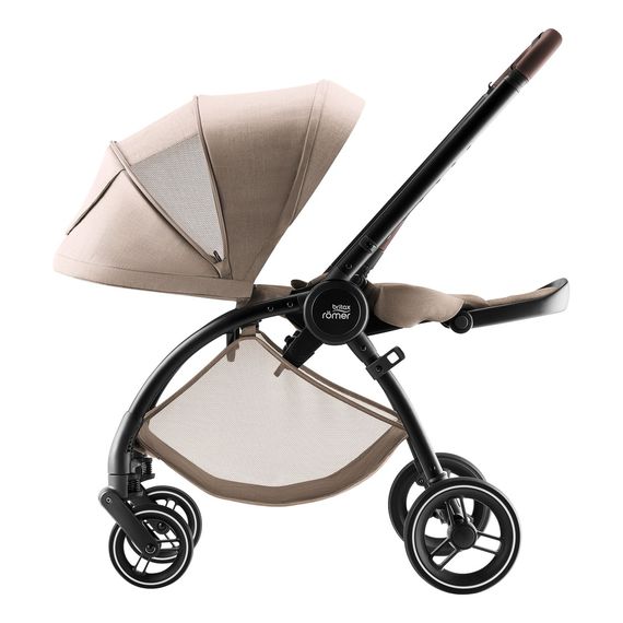 Britax Romer Rio - kočárek 2v1 hluboký a sportovní, Rodzaj wózka: głęboko-spacerowy, Kolor materiału: Style - Teak, 5 zdjęcie