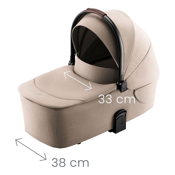 Britax Romer Rio - kočárek 2v1 hluboký a sportovní, Rodzaj wózka: głęboko-spacerowy, Kolor materiału: Style - Teak, 16 zdjęcie
