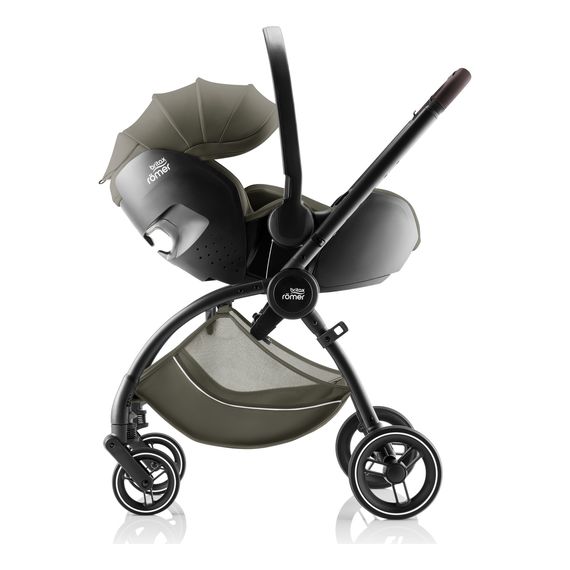 Britax Romer Rio - kočárek 2v1 hluboký a sportovní, Rodzaj wózka: głęboko-spacerowy, Kolor materiału: Lux - Urban Olive, 8 zdjęcie