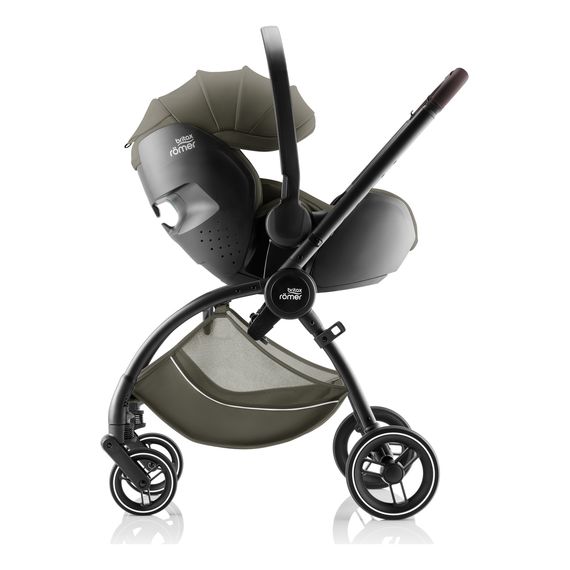Britax Romer Rio - kočárek 2v1 hluboký a sportovní, Rodzaj wózka: głęboko-spacerowy, Kolor materiału: Lux - Urban Olive, 9 zdjęcie
