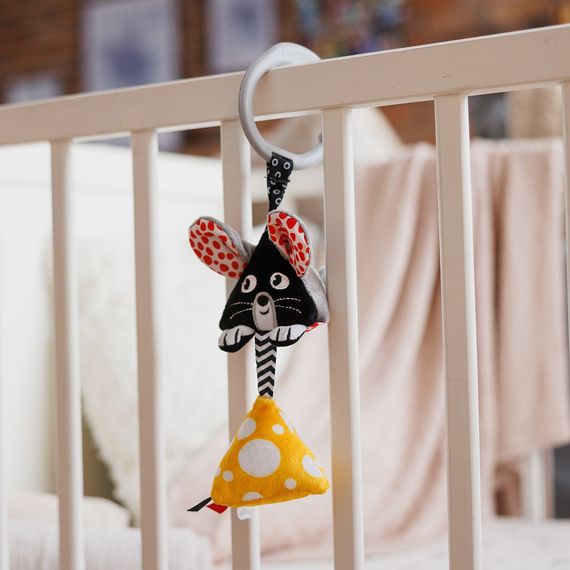 Babyono kontrastowa zawieszka do wózka Mouse, 7 zdjęcie