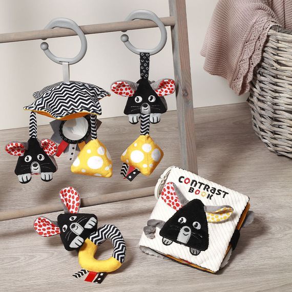 Babyono kontrastowa zawieszka do wózka Mouse, 8 zdjęcie