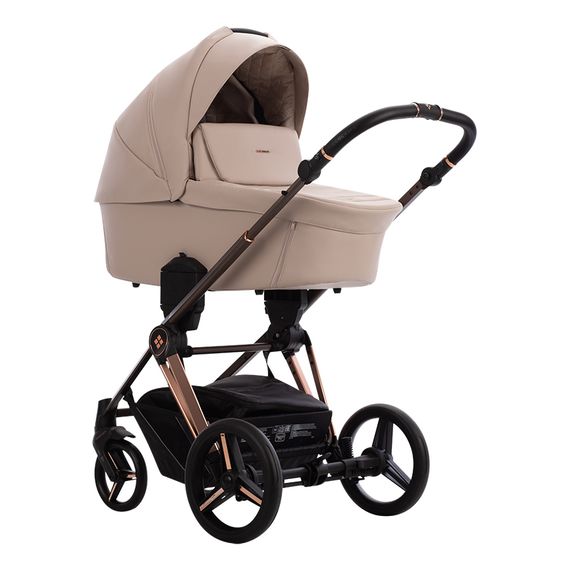 Bebetto Monti Premium Class Pro - kočárek 2v1 kombinovaný, Kolekcja: Premium Class Pro, Kolor materiału: Choco 04, 3 zdjęcie