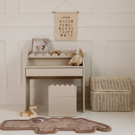 Bellamy Book Nook psací stůl Montessori Latte, Kolor: Latte, 5 zdjęcie
