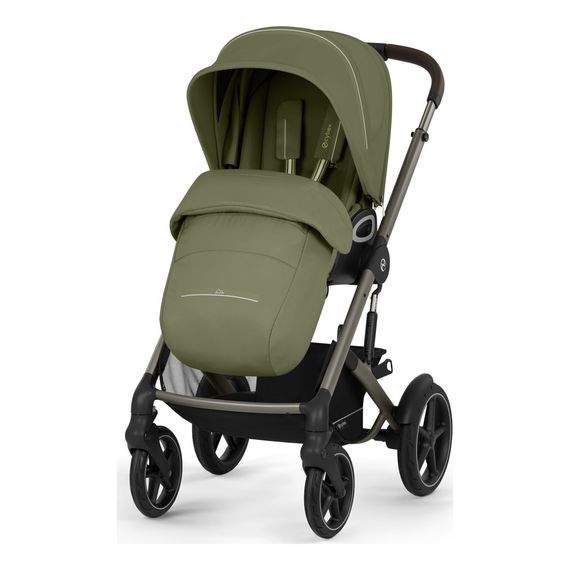 Cybex Talos S Lux 3 - kočárek 2v1 s hlubokou korbou, Rodzaj wózka: głęboko-spacerowy, Kolor materiału: Moss Green, 4 zdjęcie