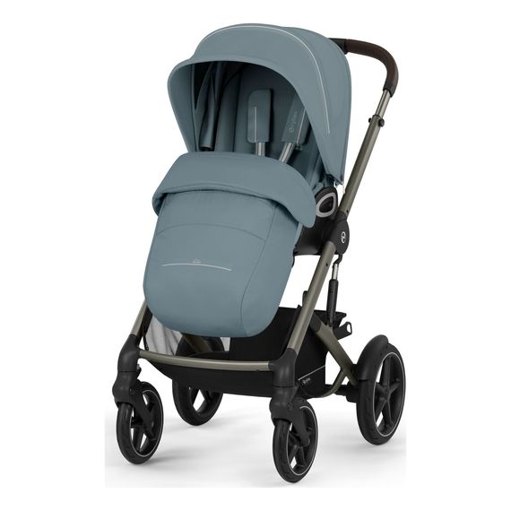 Cybex Talos S Lux 3 - kočárek 2v1 s hlubokou korbou, Rodzaj wózka: głęboko-spacerowy, Kolor materiału: Stormy Blue, 4 zdjęcie