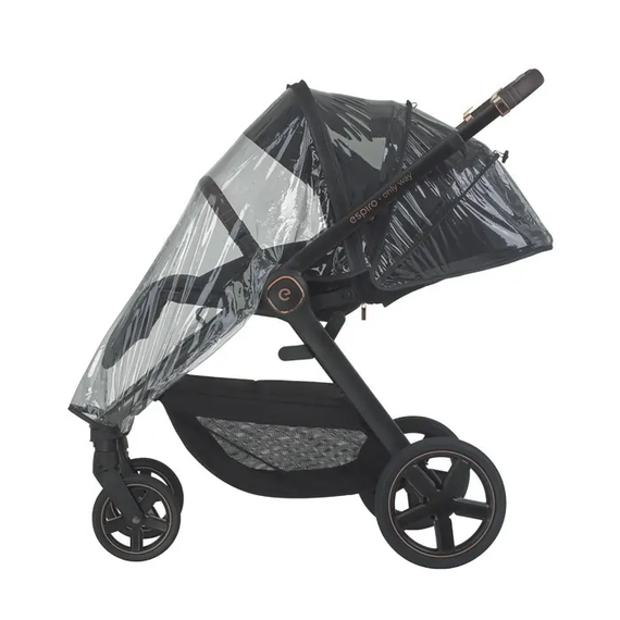 Espiro Only kočárek 2v1 kombinovaný s hlubokou korbou a sportovní sedačkou, Rodzaj wózka: głęboko-spacerowy, Kolor materiału: 510 Stylish Black, 5 zdjęcie