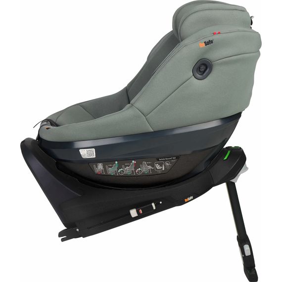 BeSafe Beyond² 360 z bazą Beyond -  obrotowy fotelik samochodowy dla maluchów (61 - 125 cm | 9 - 22 kg | 6 miesięcy - 6 lat), Baza: Beyond Base, Kolor: Meadow Green SoftBreeze, 12 zdjęcie