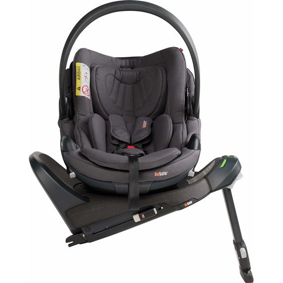 BeSafe Go Beyond² - autosedačka pro miminka s ležící polohou (40-87 cm | 0-13 kg | 0-18 měsíců), Baza: bez bazy, Kolor: Dark Grey Melange, 12 zdjęcie
