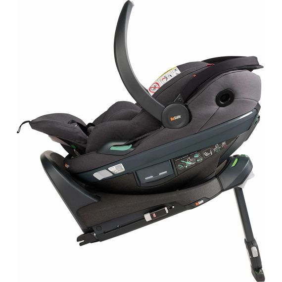 BeSafe Go Beyond² - autosedačka pro miminka s ležící polohou (40-87 cm | 0-13 kg | 0-18 měsíců), Baza: bez bazy, Kolor: Dark Grey Melange, 14 zdjęcie