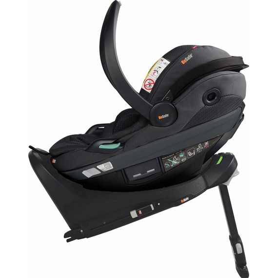 BeSafe Go Beyond² z bazą Beyond - rozkładany fotelik samochodowy dla niemowląt  (40 - 87 cm | 0 - 13 kg | 0 - 18 miesięcy), Baza: Beyond Base, Kolor: Anthracite Mesh, 8 zdjęcie