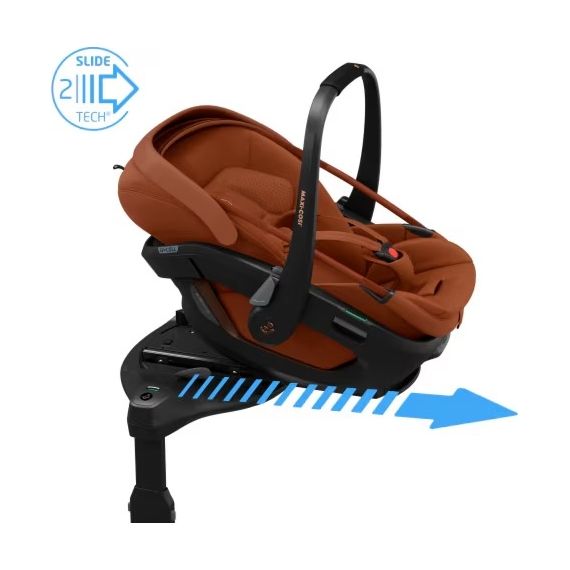 Maxi-Cosi Coral Slide Pro s bazi Slide Pro - autosedacka pro kojence s bazi (40–87 cm | 0–13 kg | 0–2 roky), Baza: Slide Pro, Kolor: Copper Terra, 11 zdjęcie