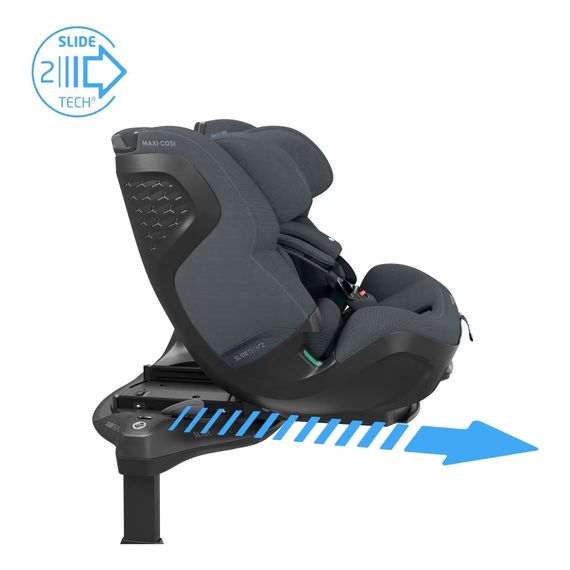 Maxi-Cosi Pearl XL Slide Pro s bazi Slide Pro - autosedacka s bazi (61–150 cm | 9–36 kg | 3 mesice–12 let), Baza: Slide Pro, Kolor: Authentic Graphite, 9 zdjęcie