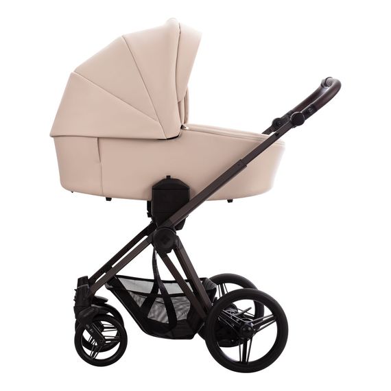 Bebetto Nuvio Pro - wózek 2w1 głęboko-spacerowy, Kolekcja: Pro, Kolor materiału: 02, Kolor ramy: Brown