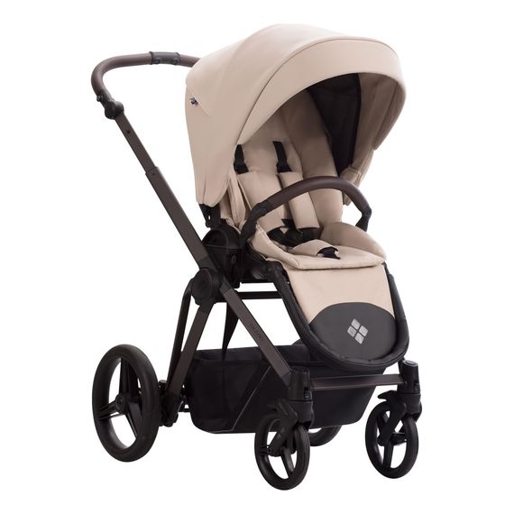 Bebetto Nuvio Pro - wózek 2w1 głęboko-spacerowy, Kolekcja: Pro, Kolor materiału: 02, Kolor ramy: Brown, 3 zdjęcie
