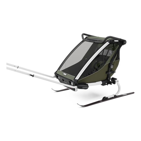 Thule Chariot Lite 2 - cyklovozík pro dvě děti, Rodzaj wózka: dla dwójki dzieci, Kolor materiału: Vintage Green, 6 zdjęcie