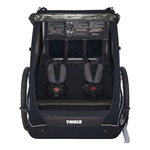 Thule Coaster XT - cyklistický přívěsný vozík pro jedno nebo dvě děti, Kolor materiału: Black, 4 zdjęcie