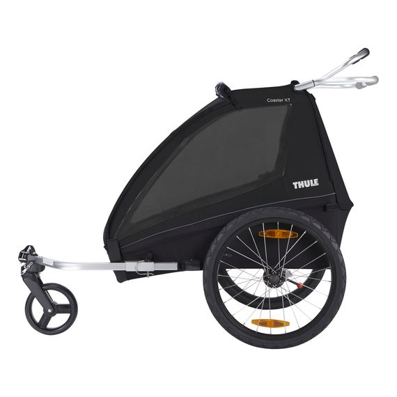 Thule Coaster XT - cyklistický přívěsný vozík pro jedno nebo dvě děti, Kolor materiału: Black, 5 zdjęcie