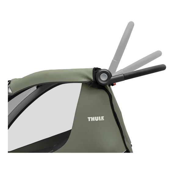 Thule Courier přívěsný vozík za kolo pro jedno nebo dvě děti s možností nákladního přívěsu, Kolor materiału: Vintage Green, 5 zdjęcie