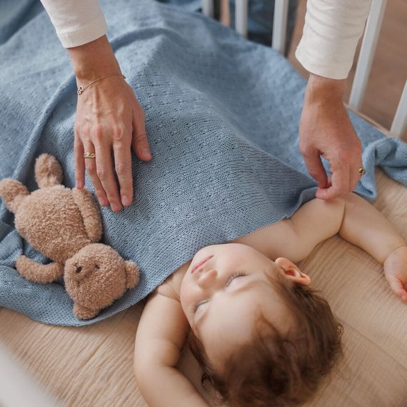 BabyOno kocyk bambusowy 75x100 niebieski, 7 zdjęcie