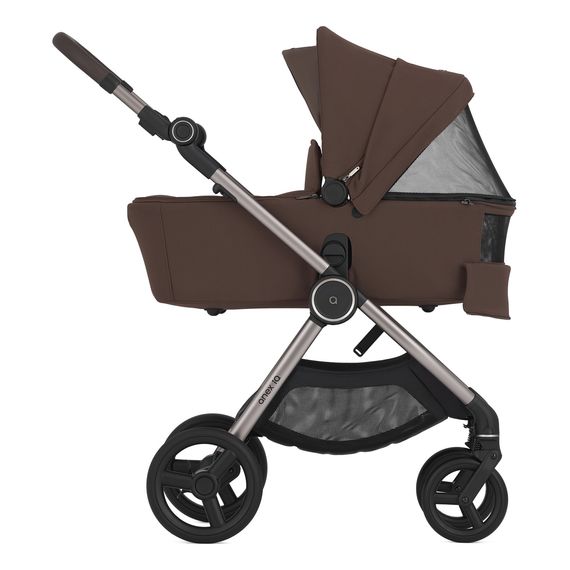 Anex IQ wózek 3w1 głęboko-spacerowy z opcją przekształcenia w lekką spacerówkę - bez kluczyka, Kolekcja: Premium, Kolor materiału: Brew, 33 zdjęcie