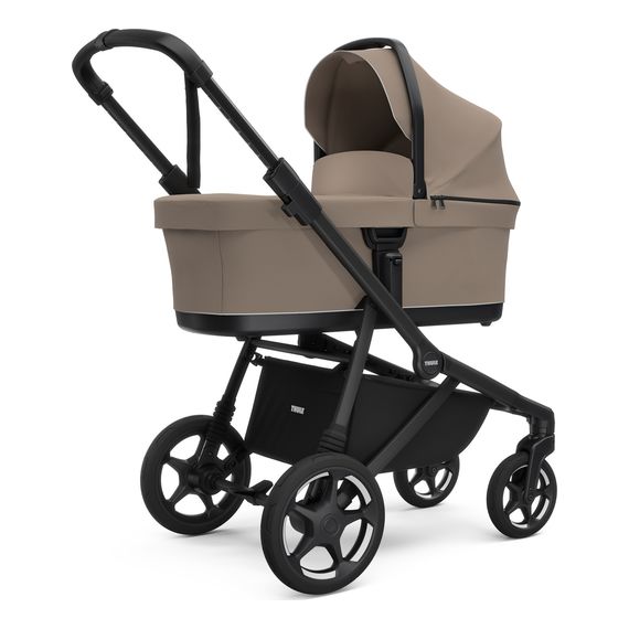 Thule Sleek 2 kočárek rok po roce, Rodzaj wózka: rok po roku, Kolor materiału: Tinted Taupe, Kolor ramy: Black, 21 zdjęcie