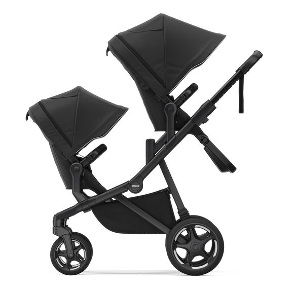 Thule Sleek 2 kočárek pro dvojčata, Rodzaj wózka: bliżniaczy, Kolor materiału: Black, Kolor ramy: Black, 4 zdjęcie