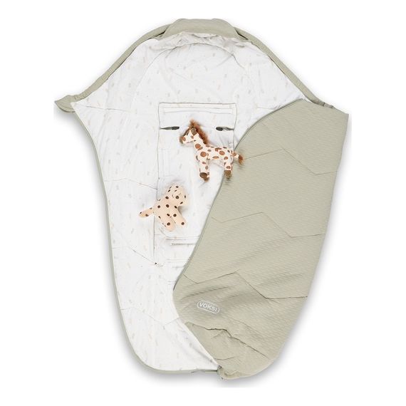 BeSafe Voksi Breeze Light śpiworek do fotelika/wózka, Kolor materiału: Meadow Green, 3 zdjęcie