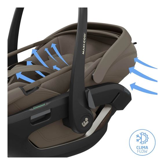 Maxi-Cosi Coral Slide Pro s bazi Slide Pro - autosedacka pro kojence s bazi (40–87 cm | 0–13 kg | 0–2 roky), Baza: Slide Pro, Kolor: Oak Truffle, 13 zdjęcie