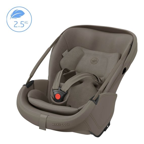 Maxi-Cosi Coral Slide Pro s bazi Slide Pro - autosedacka pro kojence s bazi (40–87 cm | 0–13 kg | 0–2 roky), Baza: Slide Pro, Kolor: Oak Truffle, 14 zdjęcie