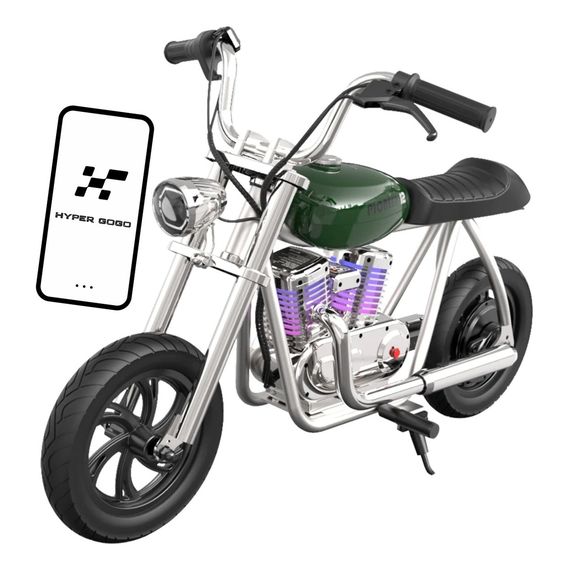 Hyper Gogo Pioneer 12 Plus elektrická motorka s aplikací Zelená, Kolor: Zielony