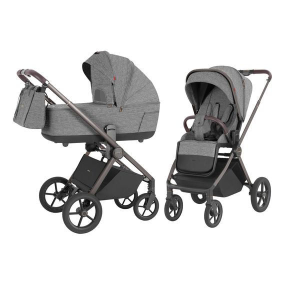 Carrello Ultra kombinovaný kočárek 2v1, Rodzaj wózka: głęboko-spacerowy, Kolor materiału: Metal Grey, 21 zdjęcie