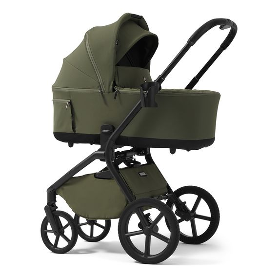 Future Design Inspiro 2v1 - kočárek 2v1 se skládací korbou, Kolor materiału: Silk Olive, 15 zdjęcie