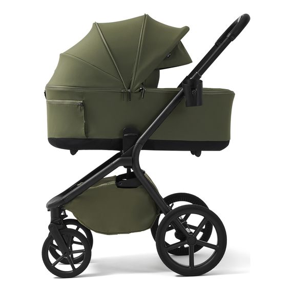 Future Design Inspiro 2v1 - kočárek 2v1 se skládací korbou, Kolor materiału: Silk Olive, 16 zdjęcie