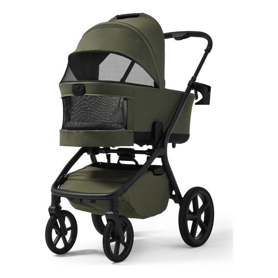 Future Design Inspiro 2v1 - kočárek 2v1 se skládací korbou, Kolor materiału: Silk Olive, 17 zdjęcie