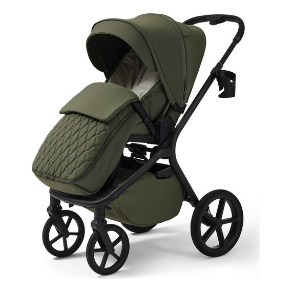 Future Design Inspiro 2v1 - kočárek 2v1 se skládací korbou, Kolor materiału: Silk Olive, 19 zdjęcie