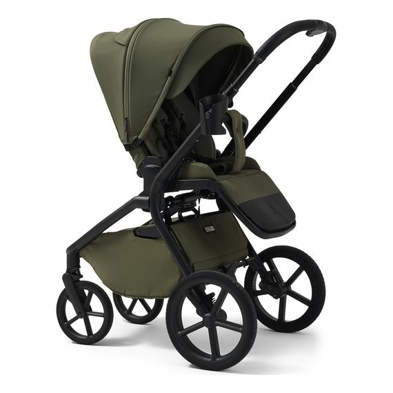 Future Design Inspiro 2v1 - kočárek 2v1 se skládací korbou, Kolor materiału: Silk Olive, 21 zdjęcie