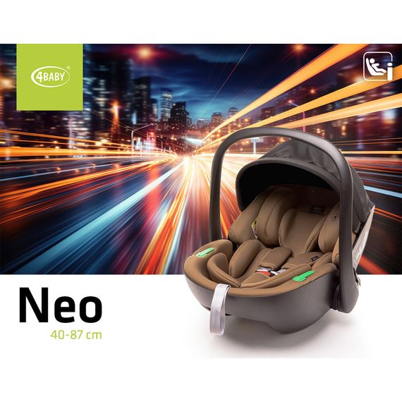 4Baby Neo — Infant Car Seat (40–87 cm | 0–13 kg | 0–12 months), Kolor: Mokka, image , 15 image
