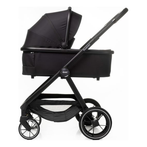 4Baby Foster - kočárek 2v1 hluboký a sportovní, Rodzaj wózka: głęboko-spacerowy, Kolor materiału: Black, 31 zdjęcie