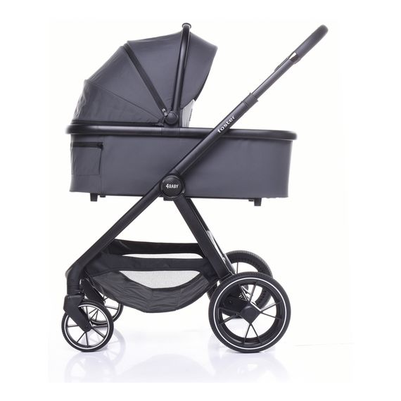 4Baby Foster - wózek 2w1 głęboko-spacerowy, Rodzaj wózka: głęboko-spacerowy, Kolor materiału: Graphite