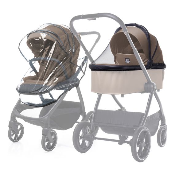 4Baby Foster - wózek 2w1 głęboko-spacerowy, Rodzaj wózka: głęboko-spacerowy, Kolor materiału: Mokka, 32 zdjęcie