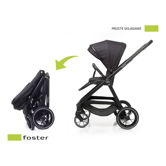 4Baby Foster Pushchair, Rodzaj: spacerowy, Kolor: Black, image , 13 image